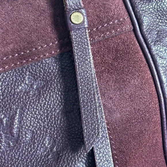 Auth Louis Vuitton Monogram Empreinte Audacieuse PM Shoulder Bag Purple LV 2669N
